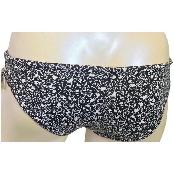 Victoria's Secret PINK Black & White Composition Cheeky Hipster Swim Bottom S - Picture 2 of 2